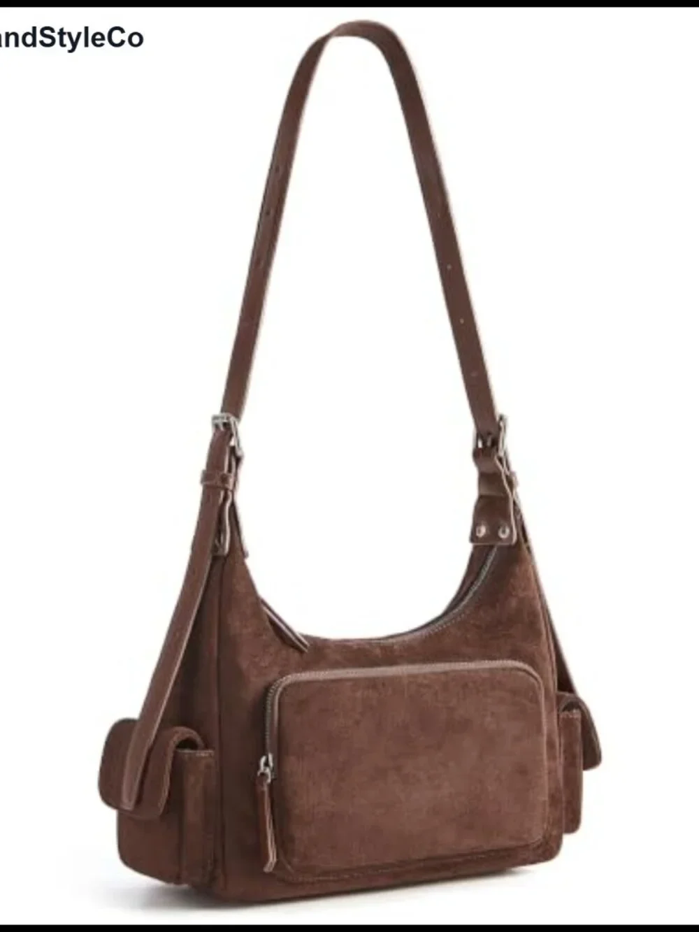 Faux Suede Hobo Bag Women Travel Purse Shoulder Handbag